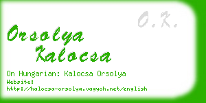 orsolya kalocsa business card